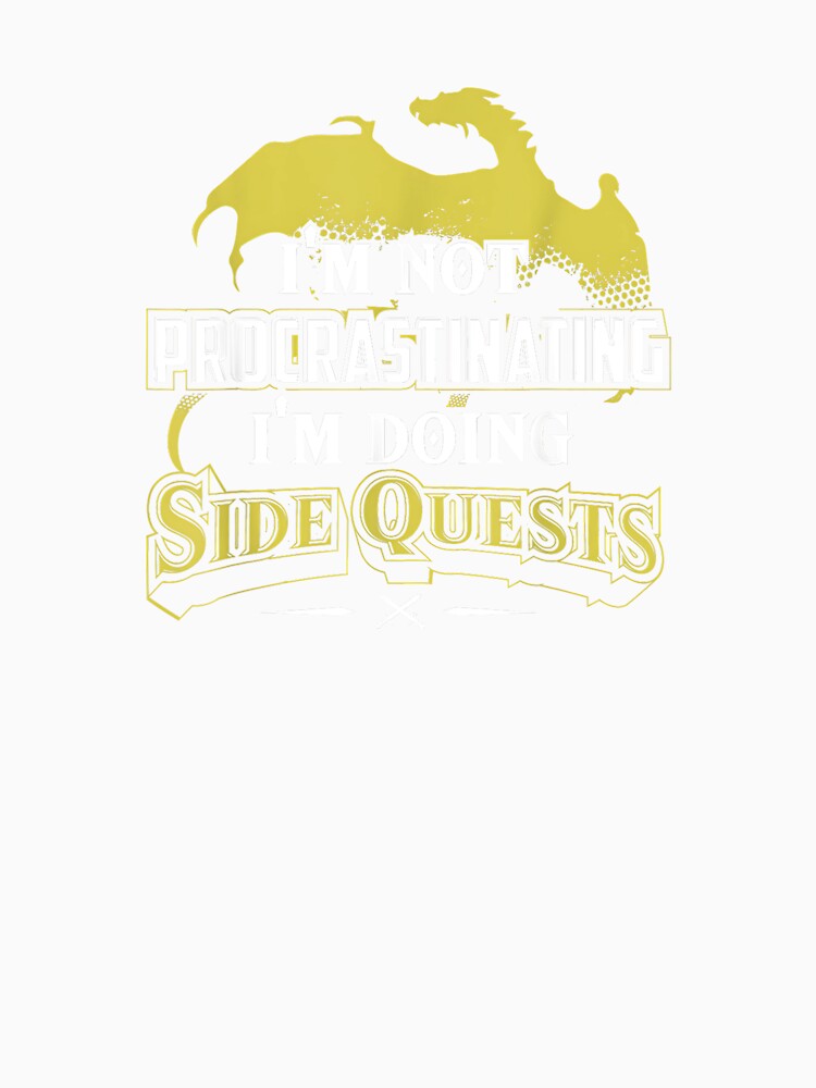 RPG Gamer T-Shirt: I'm Doing Side Quests - Casual Crew Neck, Short Sleeve, Adult Polyester Tee by thompsonui