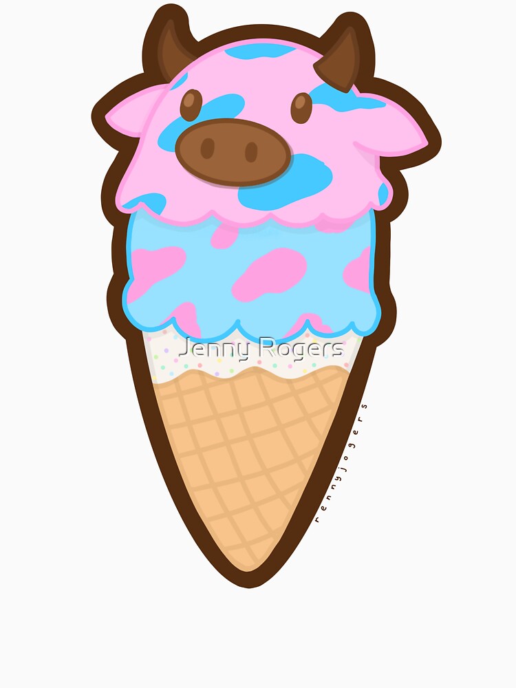 Cotton Candy Ice Cream Cow by Jenny Rogers