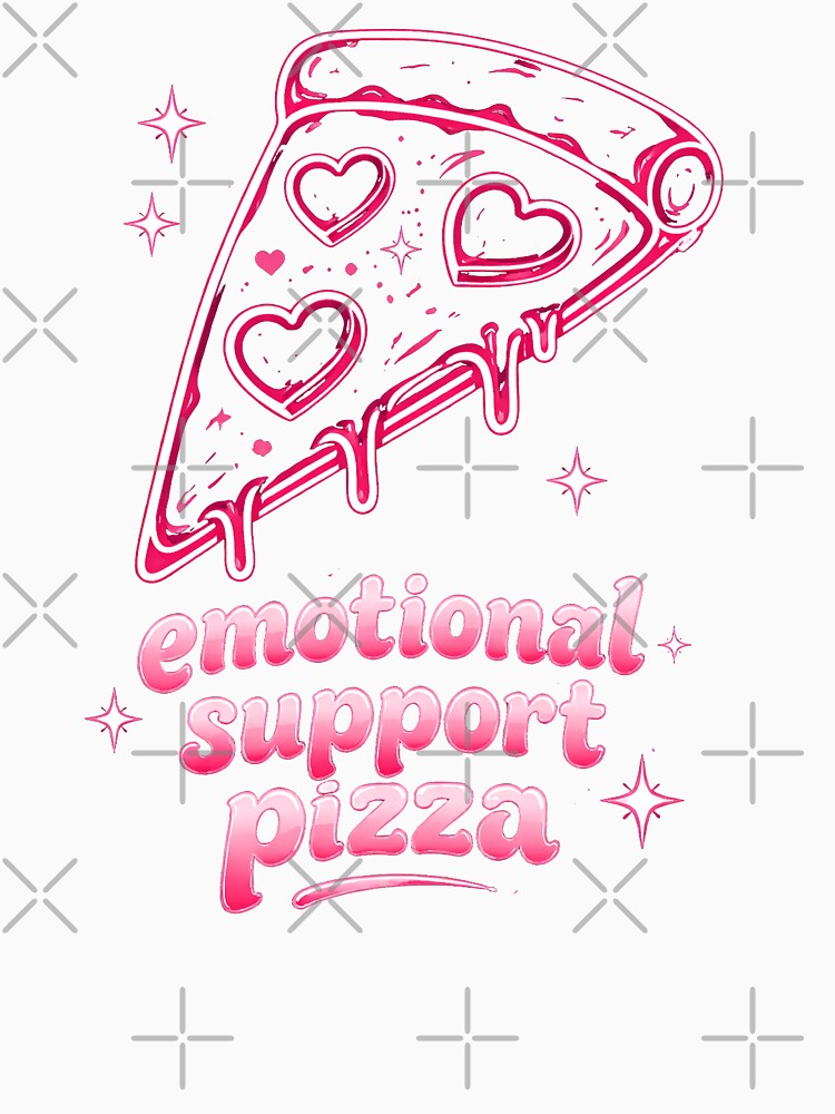 Emotional Support Pizza Neon Slice Mental Health by PixelQ