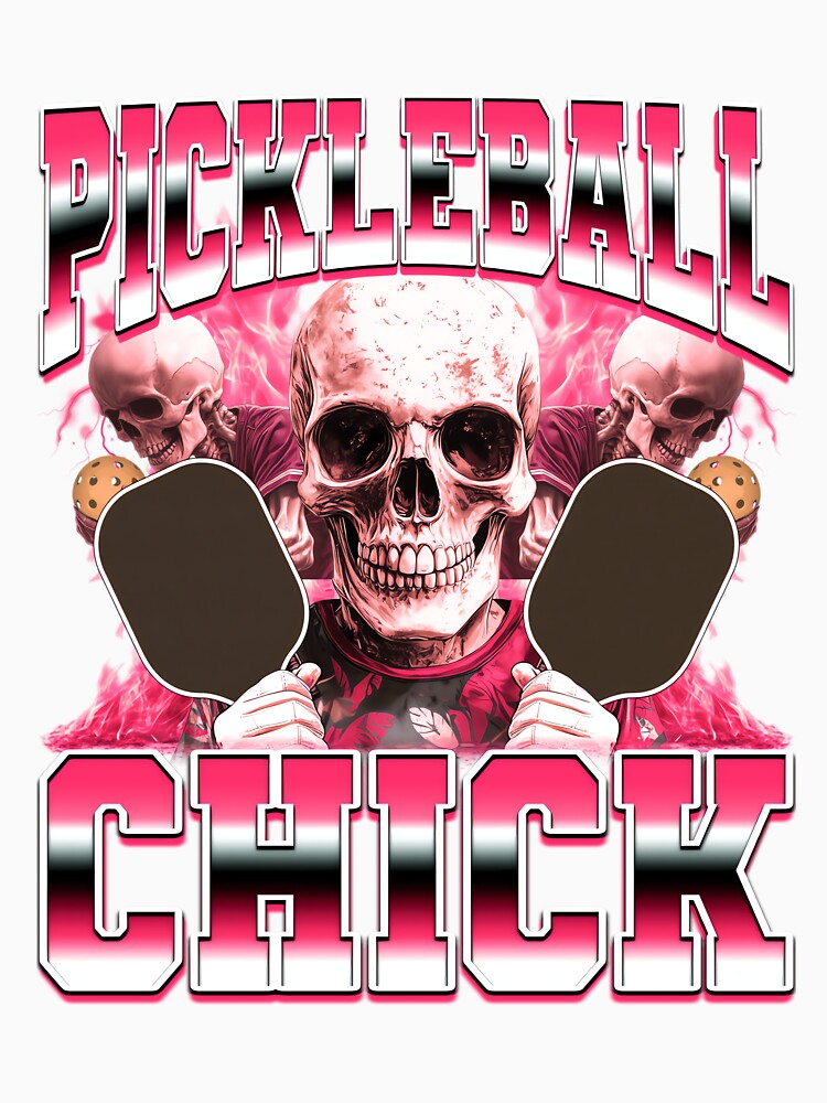 Pickleball Chick Pickleball Player 90s Bootleg Style by PaulTSchafer