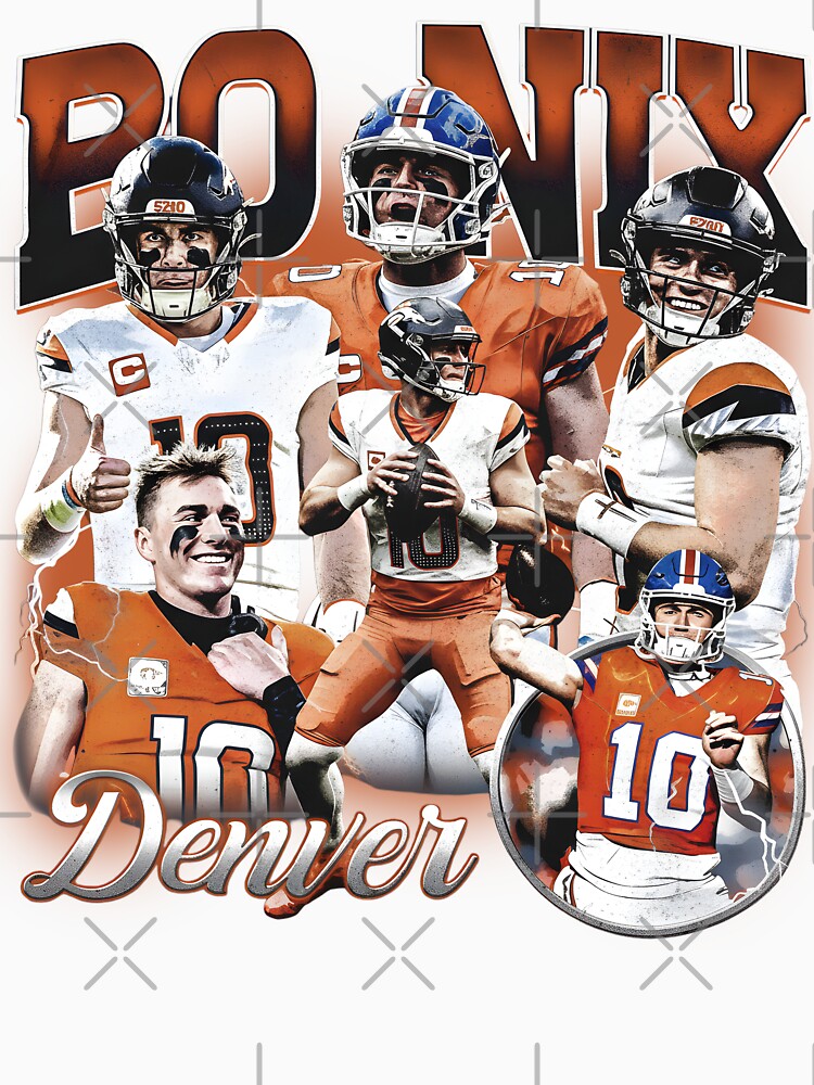 Bo Nix Denver Football Vintage Bootleg by StickyWycky