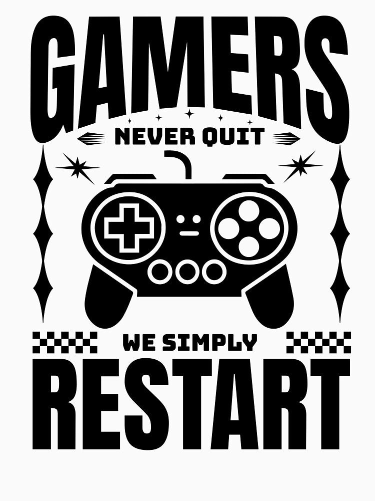 Gamer Never Quit Neon Retro Controller - Gaming Motivation by Abaseen