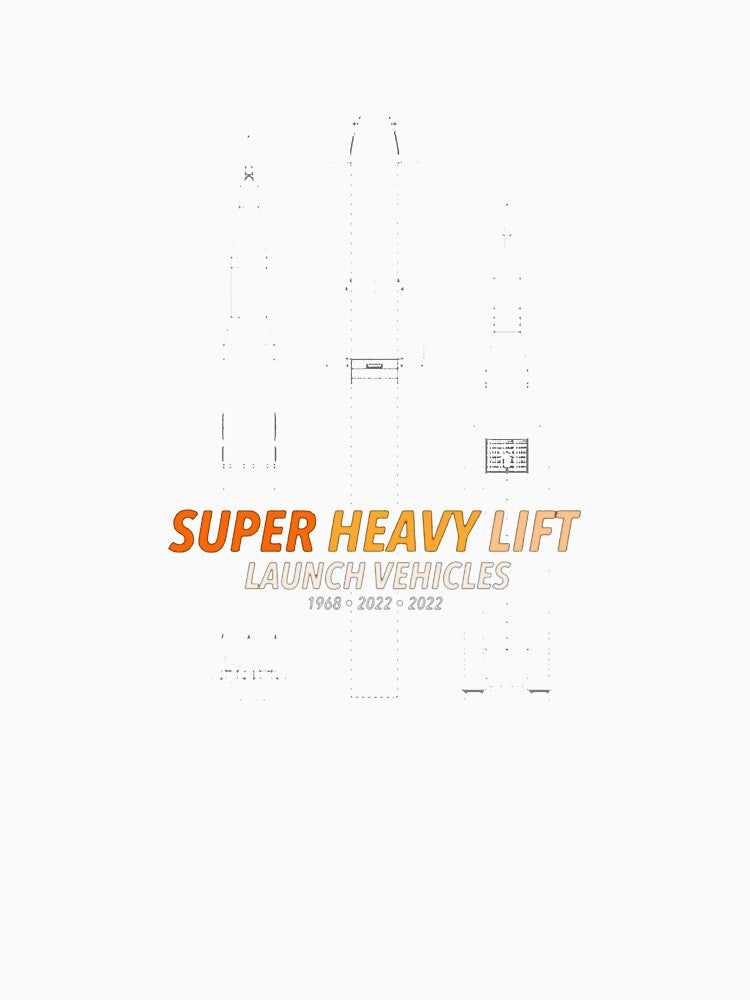 Saturn V  Starship  SLS - Super Heavy Lift Launch Vehicles T-Shirt_32307492 by gidget-gadget