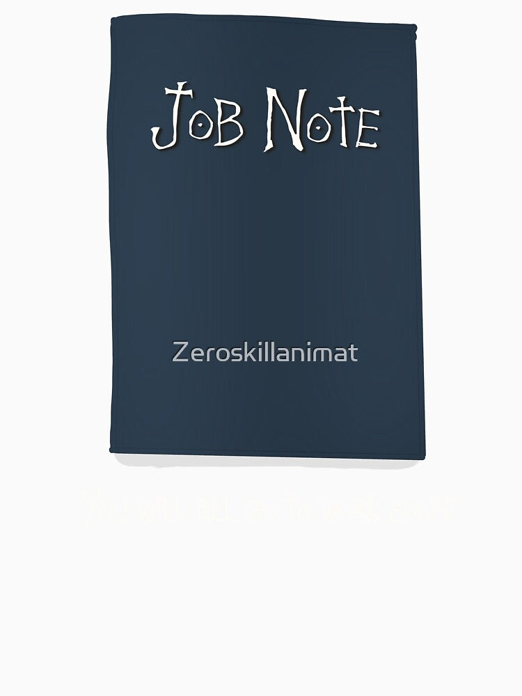 Job note (death note parody) by Zeroskillanimat