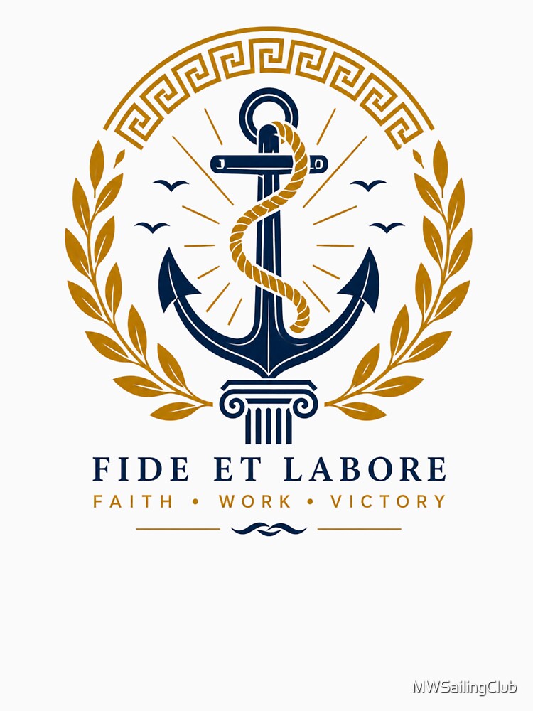 Fide Et Labore Anchor Premium Emblem by MWSailingClub