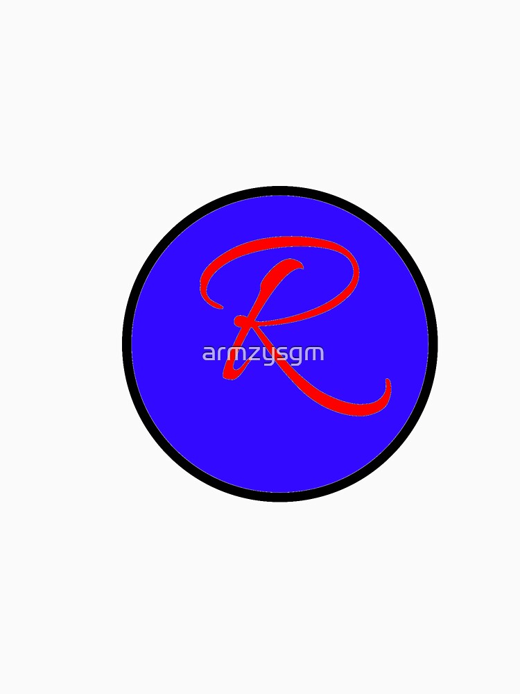 Large Capital R In Blue And Red in Colour by armzysgm