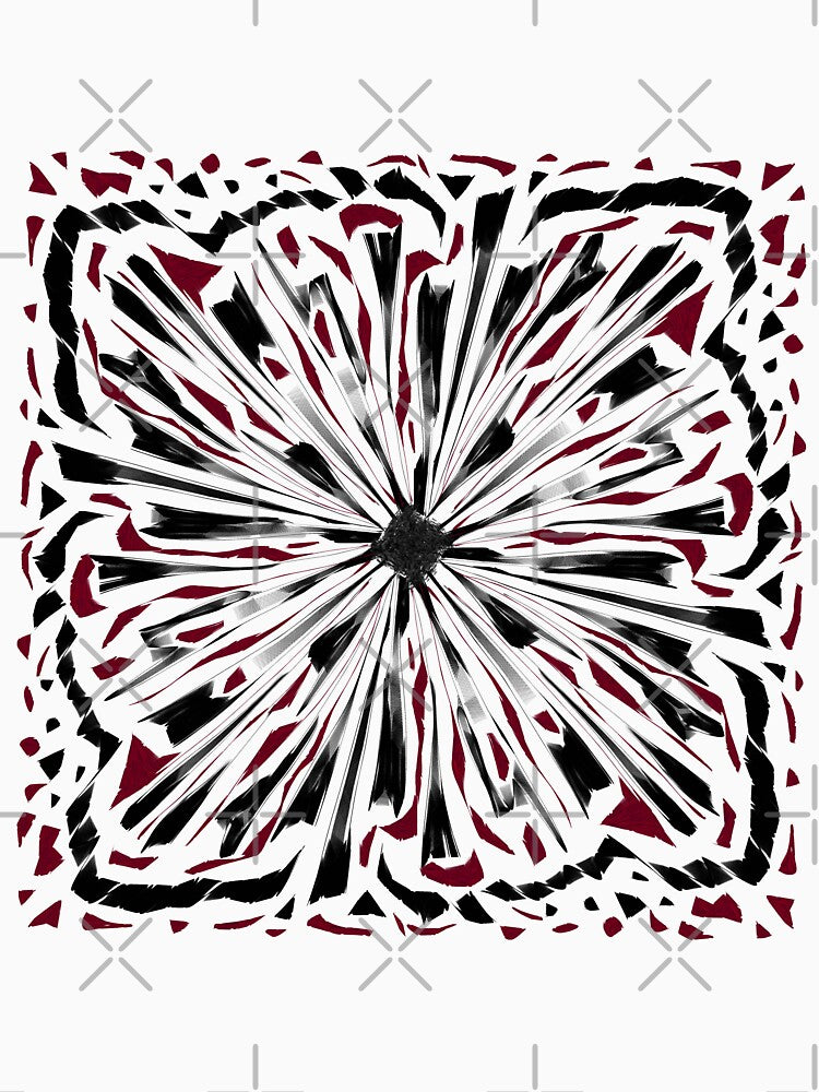 Abstract simple black and red pattern  - white background by AlinaSCorner