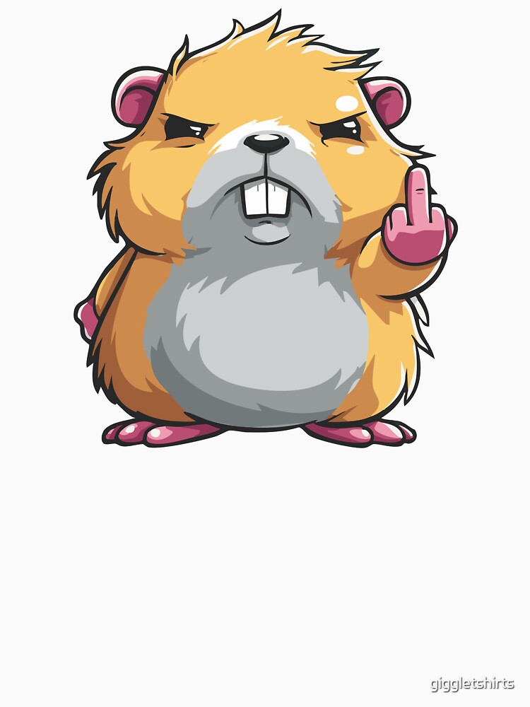 Hamster middle finger by giggletshirts