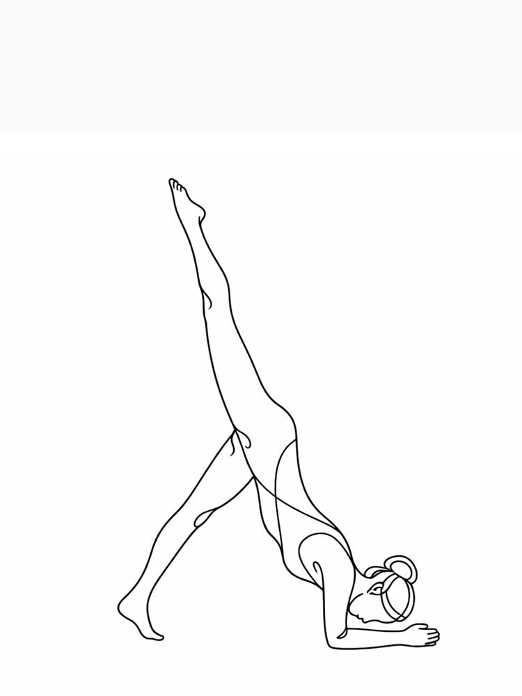 One Legged Dolphin Yoga Line Art by BlairWynne