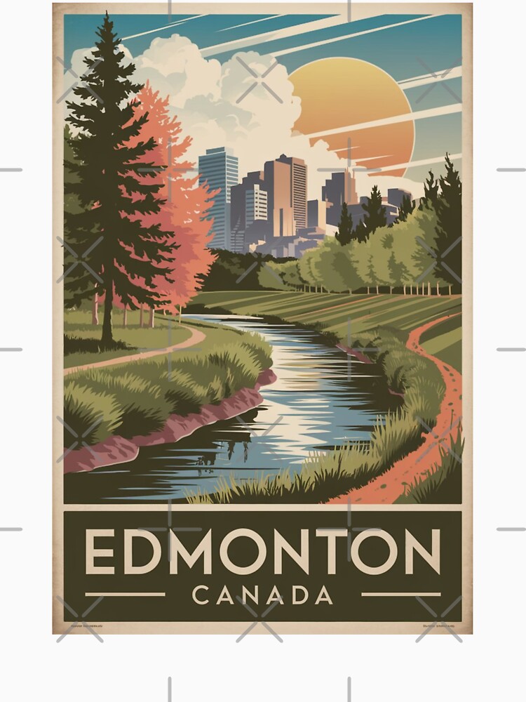 Edmonton Vintage Travel Poster by TravelerRat