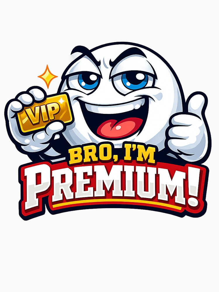 Bro, I’m Premium T-Shirt – Funny VIP Gold Card Graphic Tee | Cool Meme Cartoon Shirt for Men & Women by 92160057
