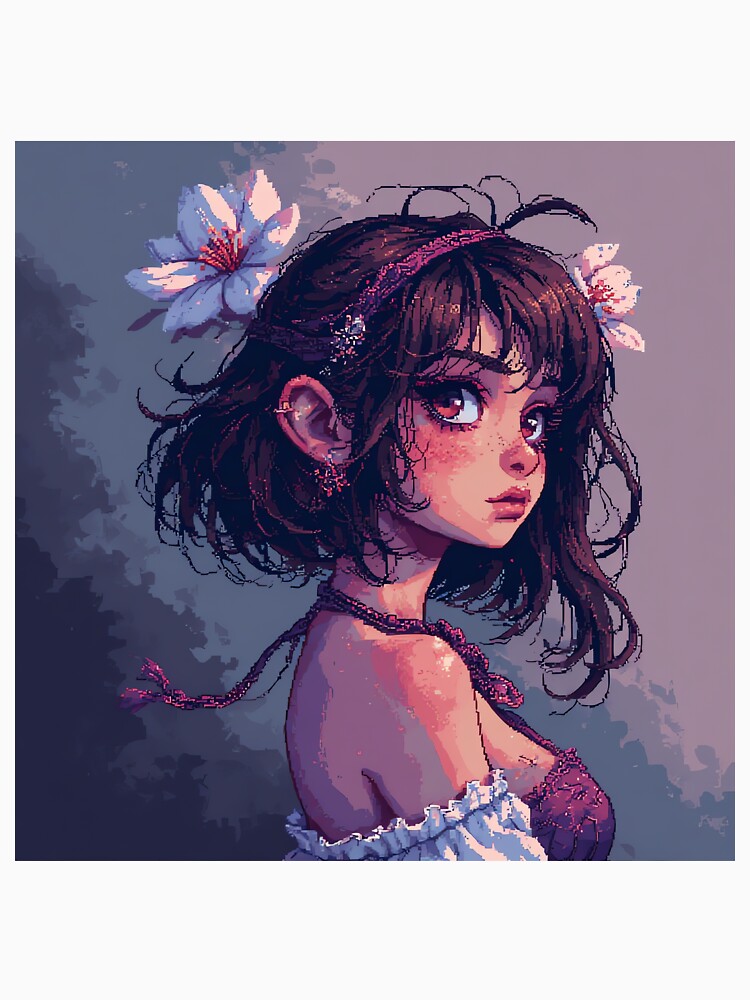 Retro Art Cute And Beautiful Girl by pexoboy