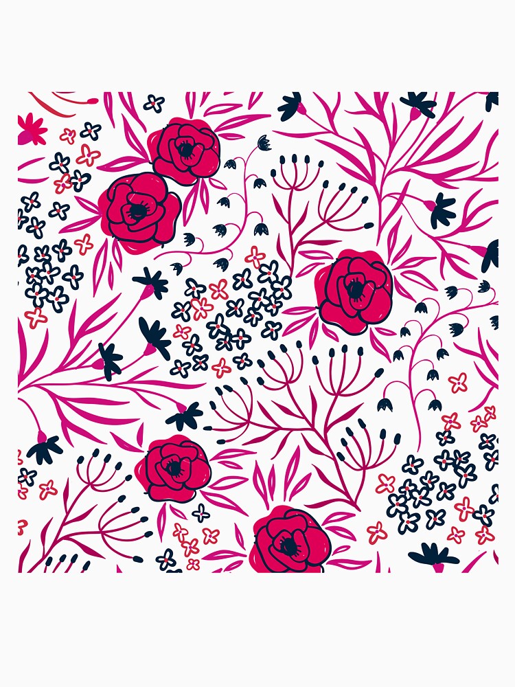 Beautiful Simple Pink Floral design aesthetic by Preety Padhiyar