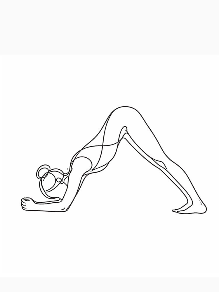 Dolphin Yoga Pose One Line Art by BlairWynne