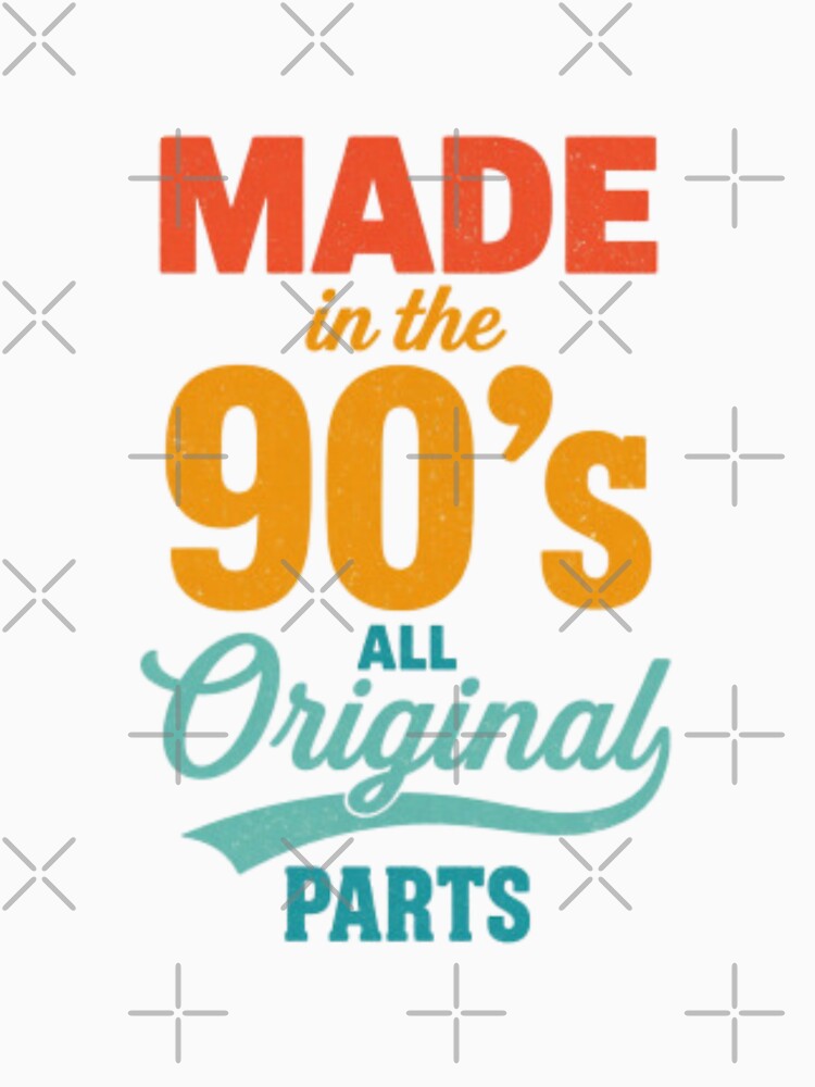 Made in the 90s All Original Parts | Retro 90s Birthday Graphic by HBDStudio