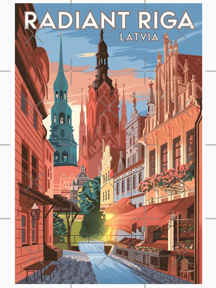 Riga Vintage Travel Poster by TravelerRat