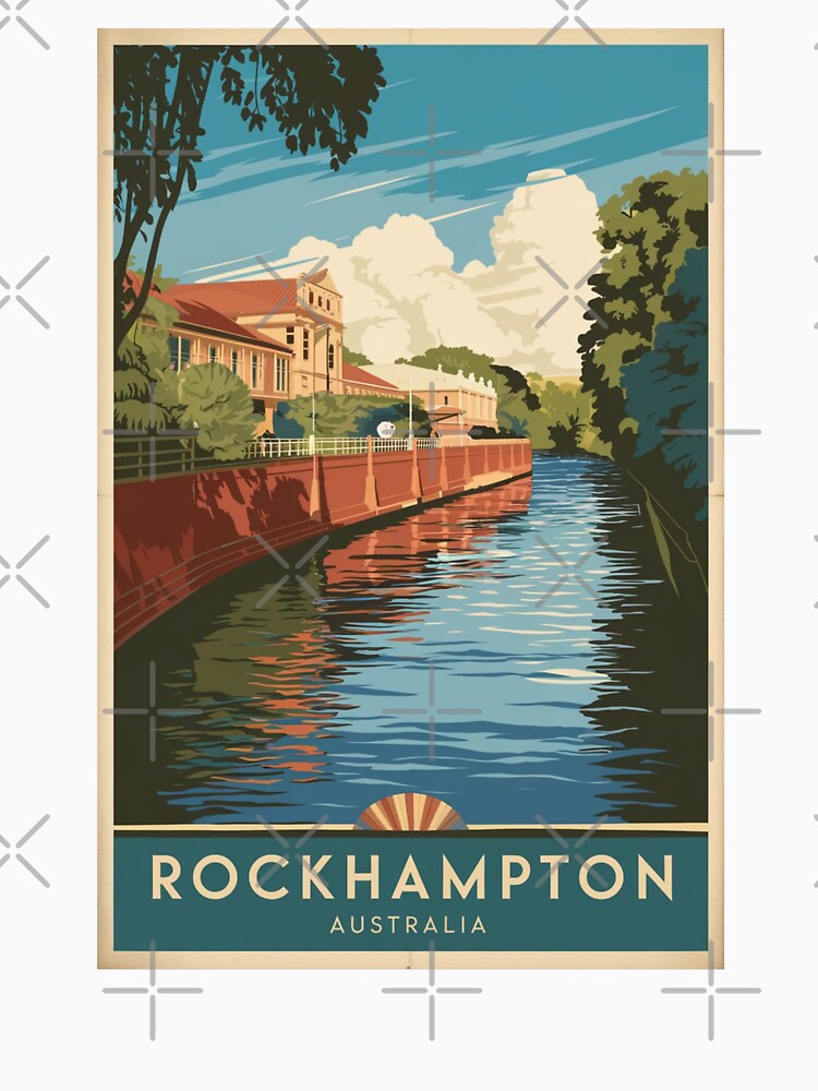Rockhampton Vintage Travel Poster by TravelerRat