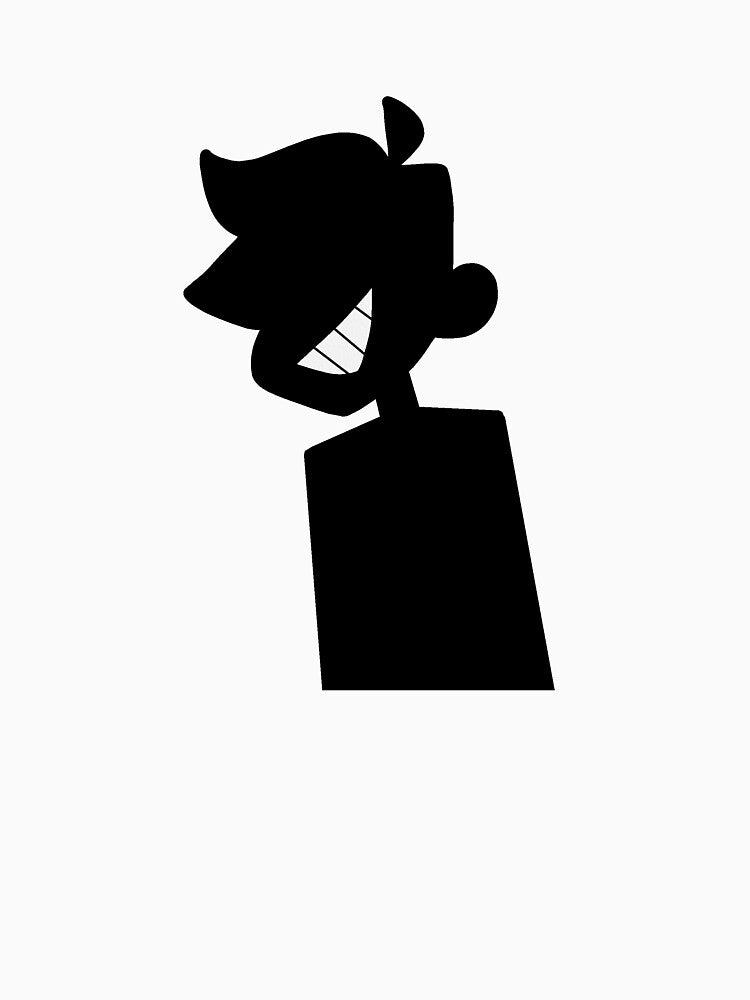 Smiling cartoon boy silhouette by rydoesart