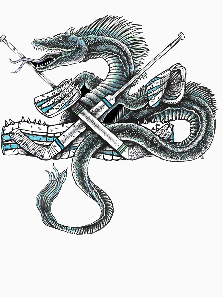 Blue Dragon Goaltender Hockey Goalie Premium by goldielopez