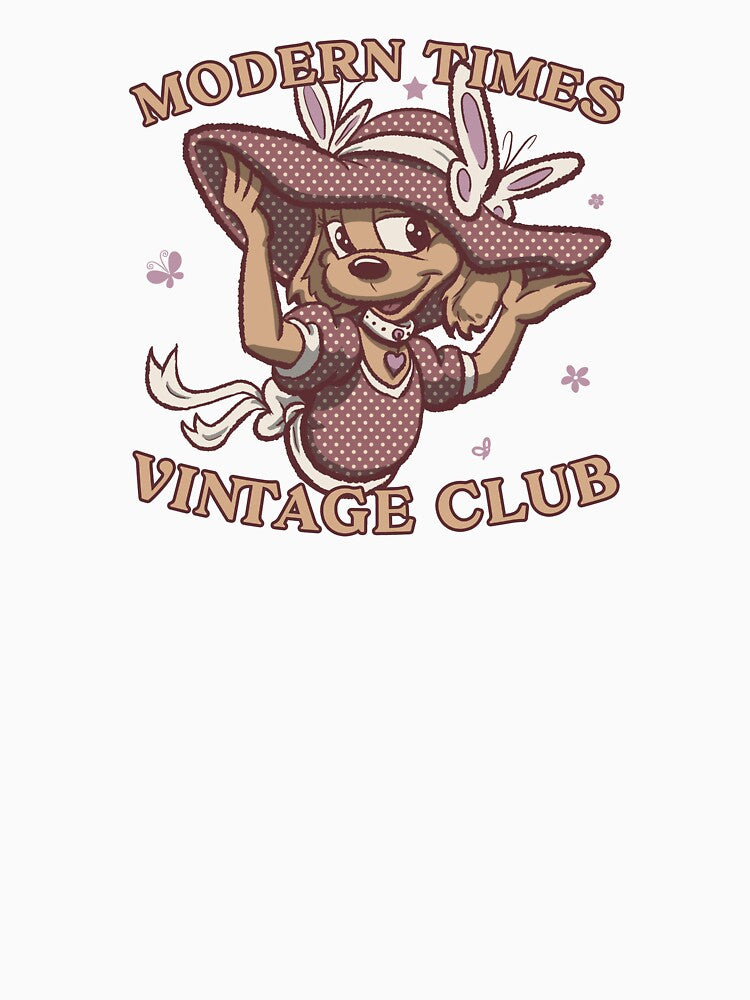 modern times vintage club - cartoon cute dressed puppy by hayrpictures