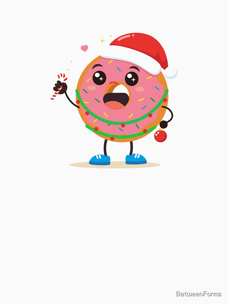 Cute Christmas Donut Illustration by BetweenForms
