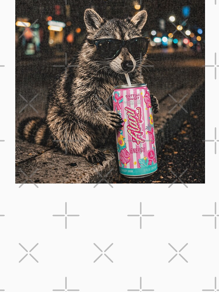 Funny Raccoon Cotton Candy Drink Graphic by SanipepaVase