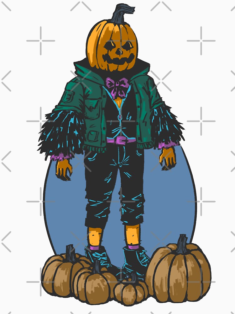 Stylish scarecrow with pumpkins by MadArtist123
