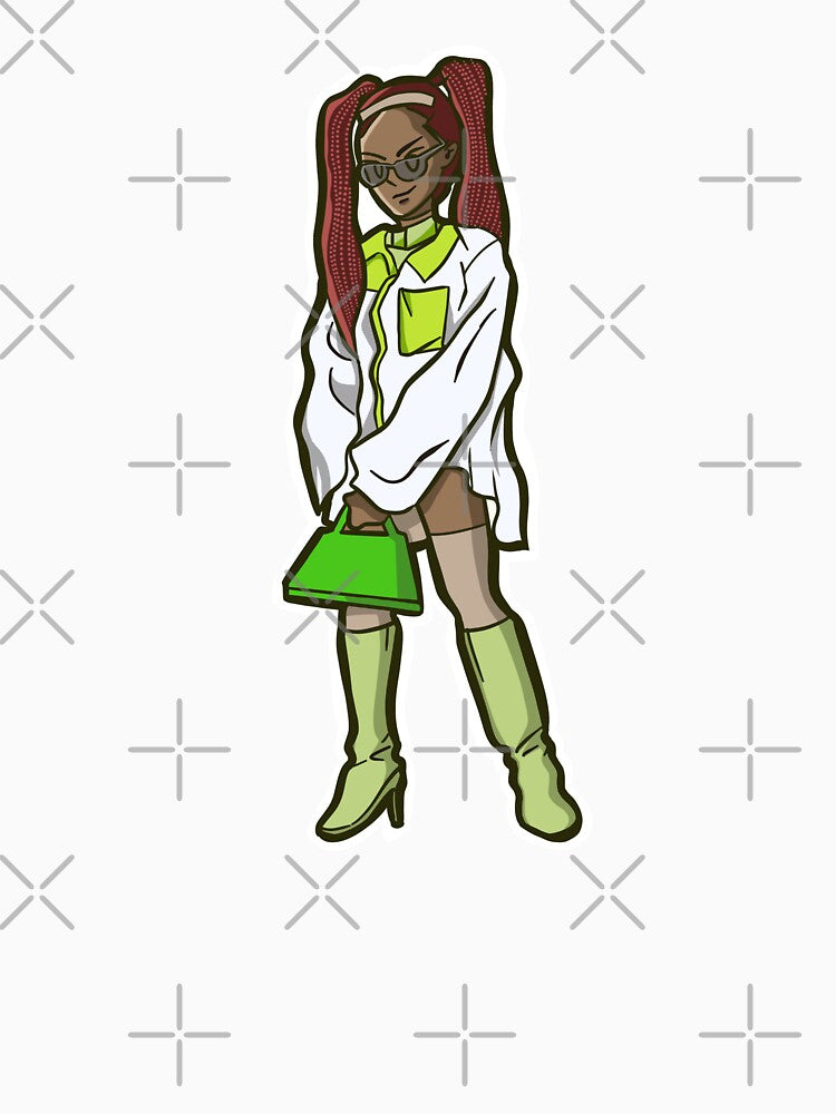 streetwear teen girl Illustration clip art collection by StairheadStore