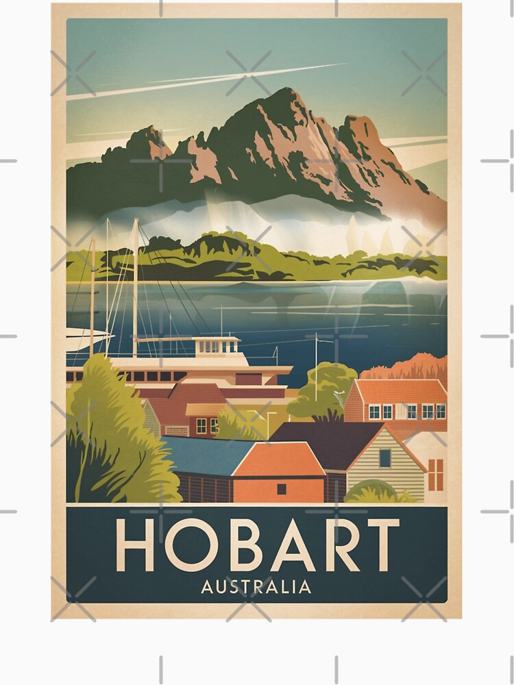Hobart Vintage Travel Poster by TravelerRat