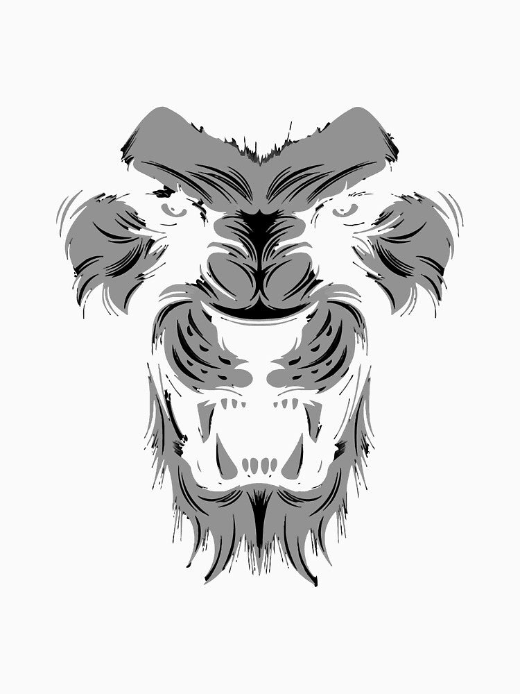 Lion T-shirt, Unisex T-shirt, Men's Graphic Tee, Print Shirt, American Apparel, Crew Neck, Gift for Dad, Gift for Men, Black T-shirt by Mounir Ameur Ali