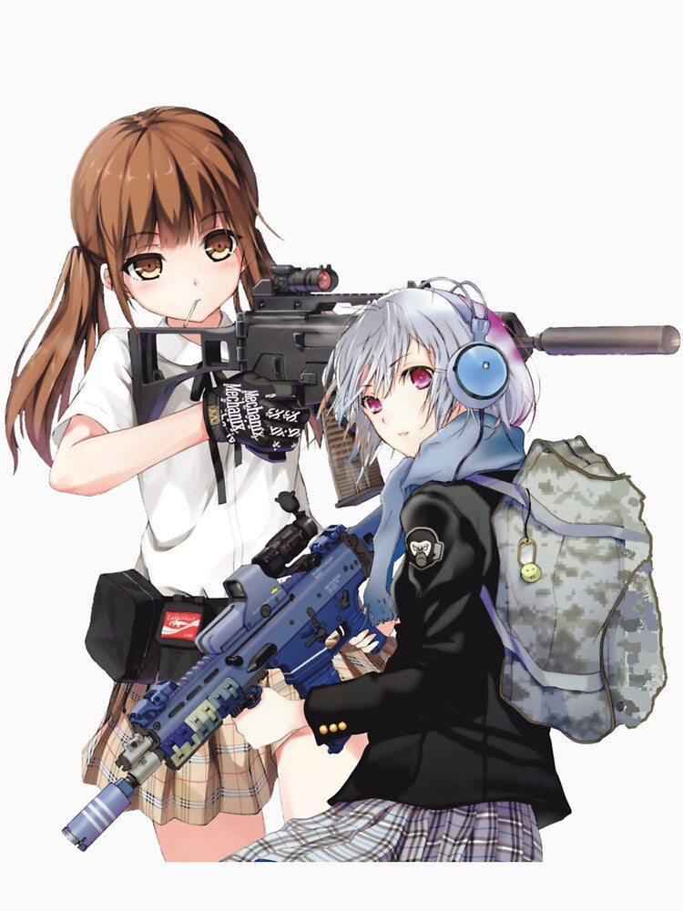 unisex - anime girl with gun by teeshops