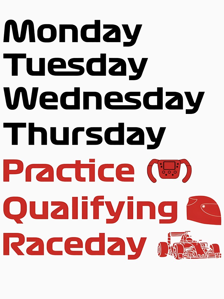 Formula 1 Raceday,Practice Qualifying Raceday, Formula 1,Race Day Sundays by Span-Le