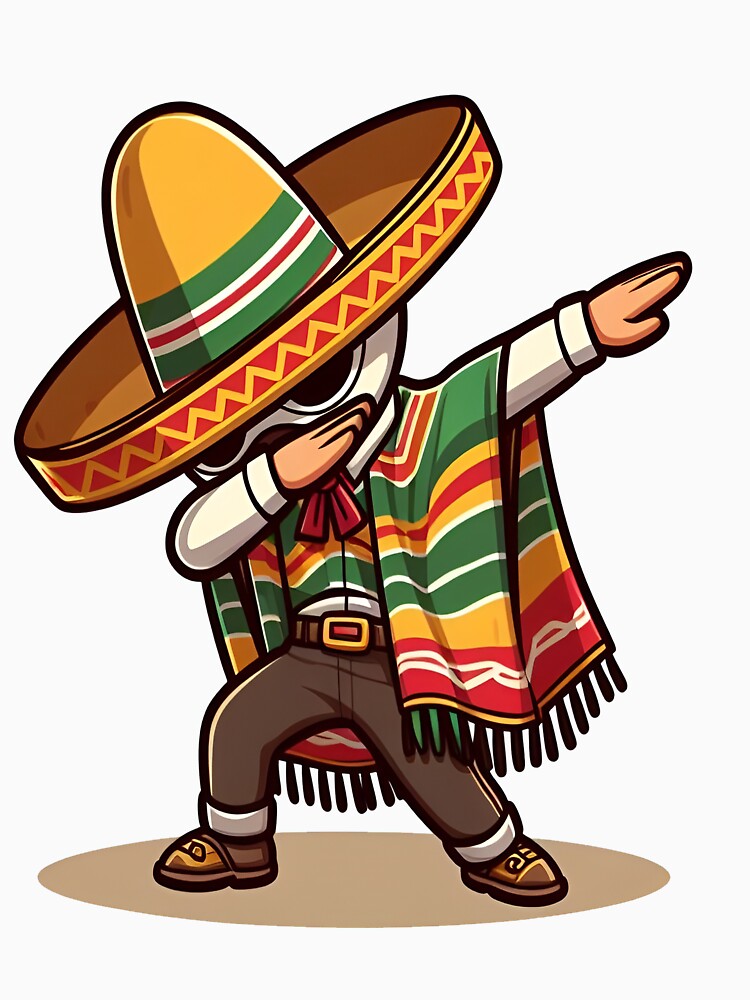 Dabbing Mexican Poncho Cinco de Mayo Boys Men by Nadeengift