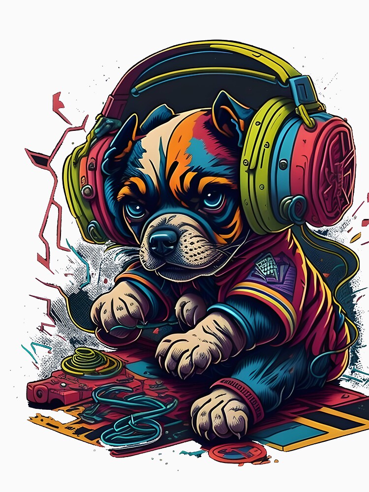 Cute puppy playing-design by Mikevirtualshop
