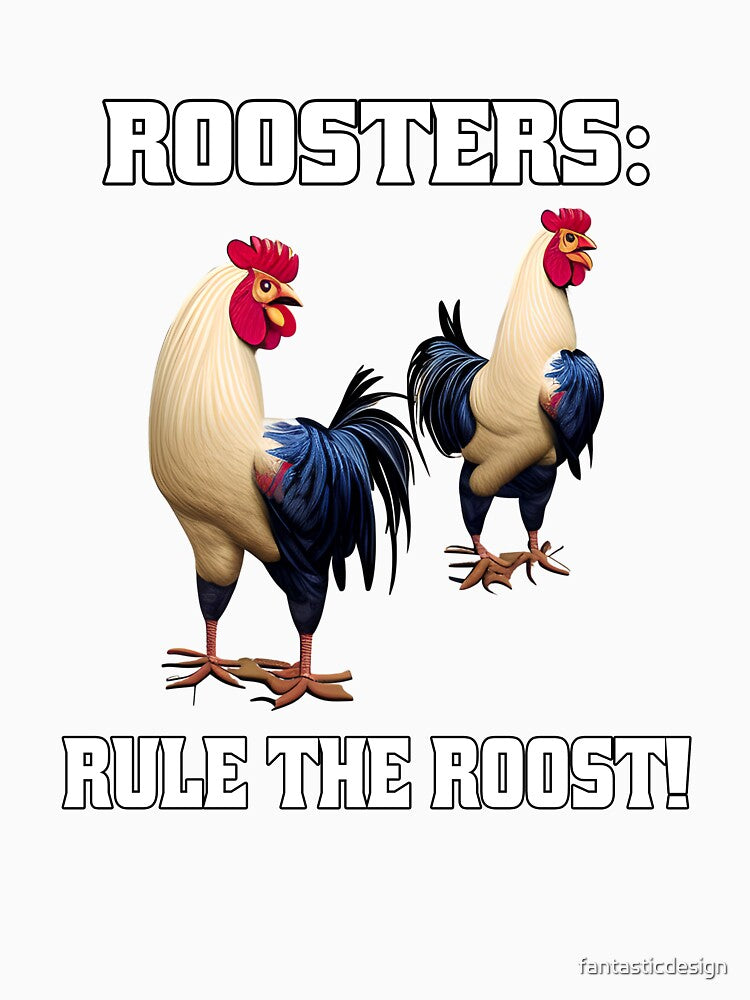 Funny Chicken Farmer Humor Roosters: Rule The Roost by fantasticdesign