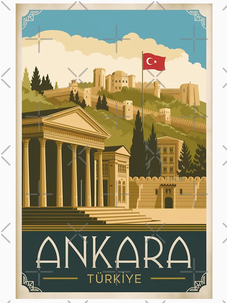 Ankara Vintage Travel Poster by TravelerRat