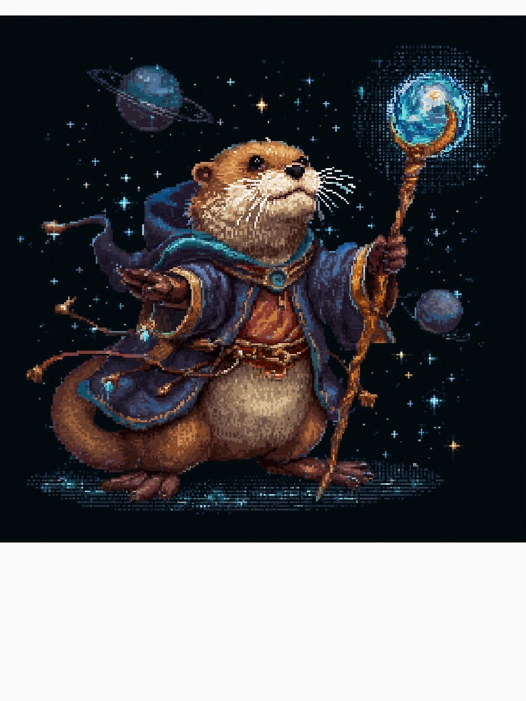 Otter Wizard Pixel Art by Kaos-Bit