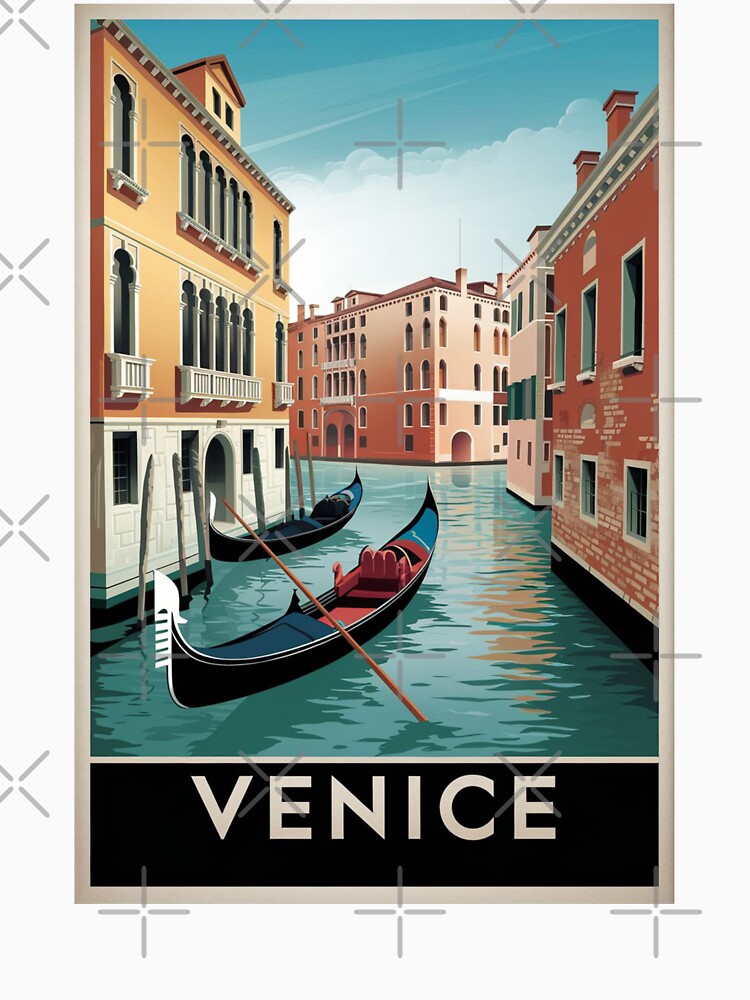 Venice Vintage Travel Poster by TravelerRat
