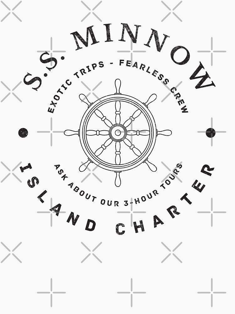 S.S. Minnow Island Charter - modern vintage logo by Primotees