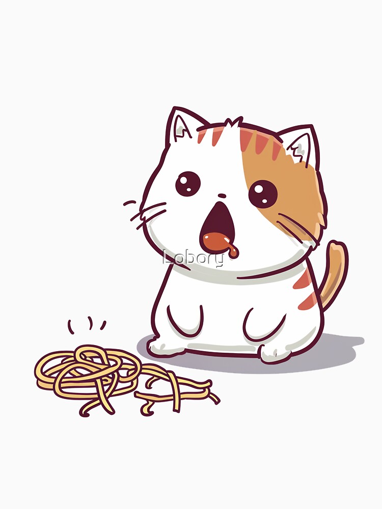 Cute kawaii cat spaghetti by Lobory