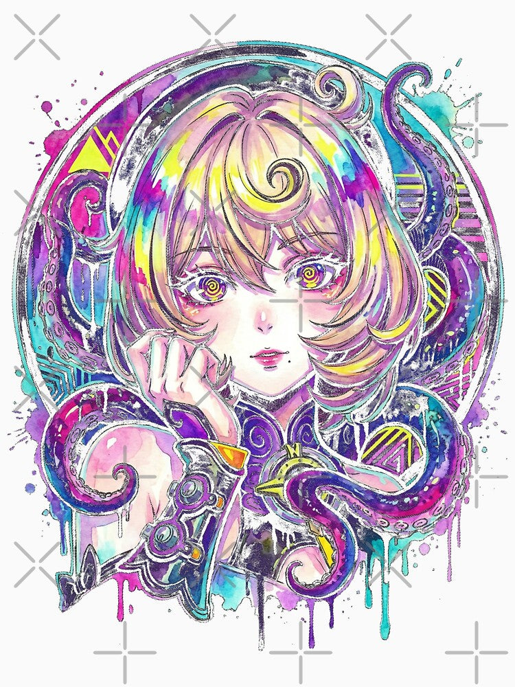 Zenless Zone Zero Yidhari Murphy Puffy Sleeves Black Shorts Vaporwave by Senpaiwaves