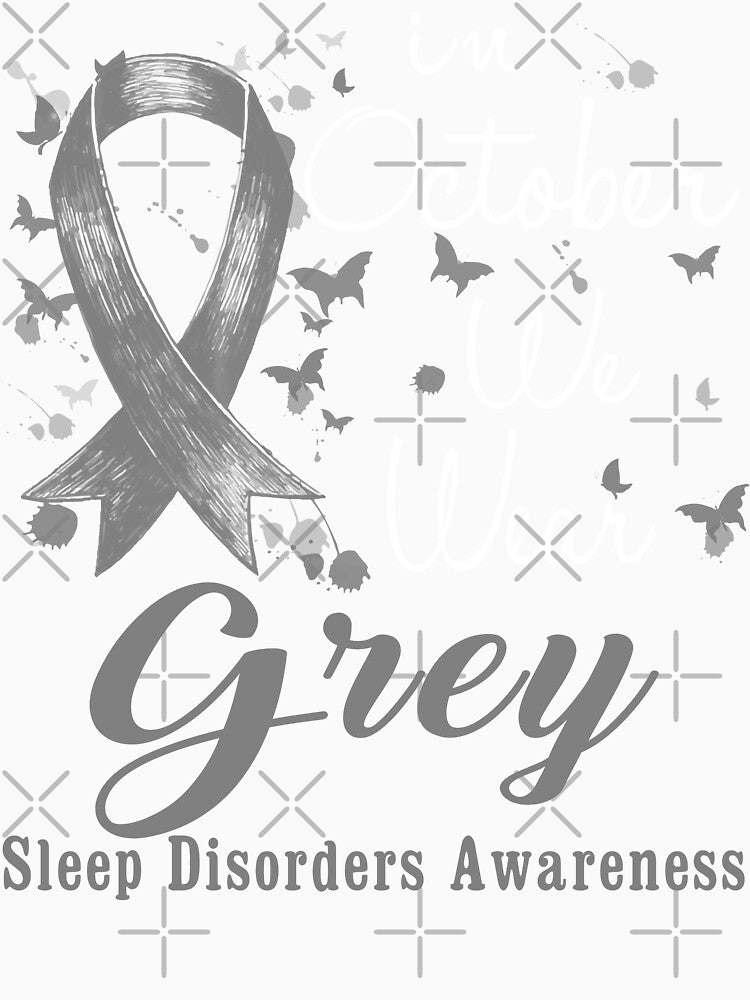 In October We Wear Grey Ribbon Sleep Disorders Awareness by largellie