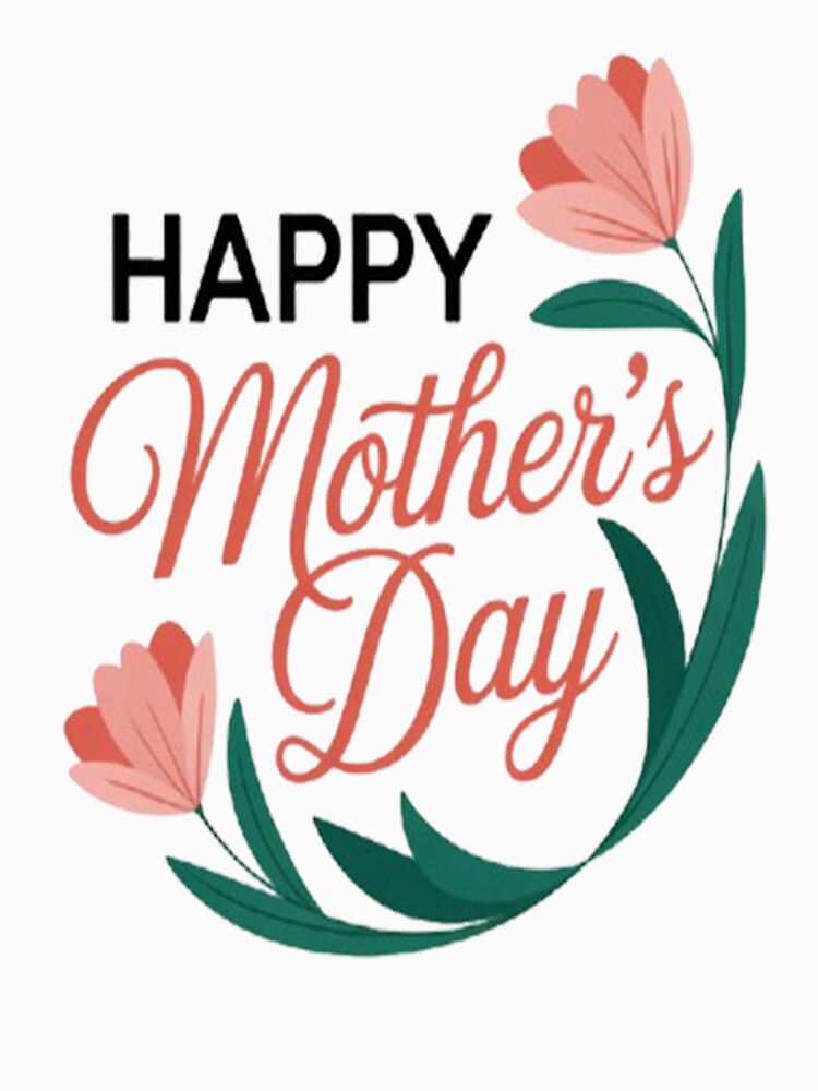 Happy Mothers Day Floral Typography Design by Craft99