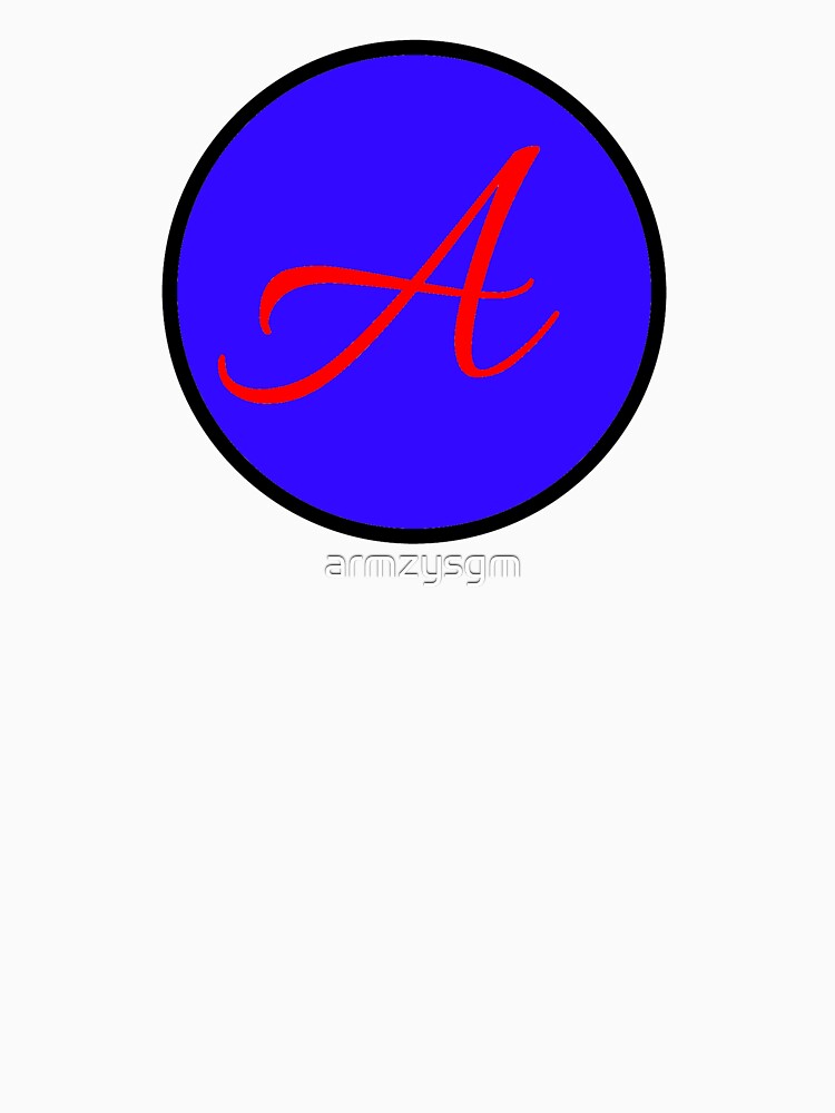 Large Capital A Blue and Red In Colour by armzysgm