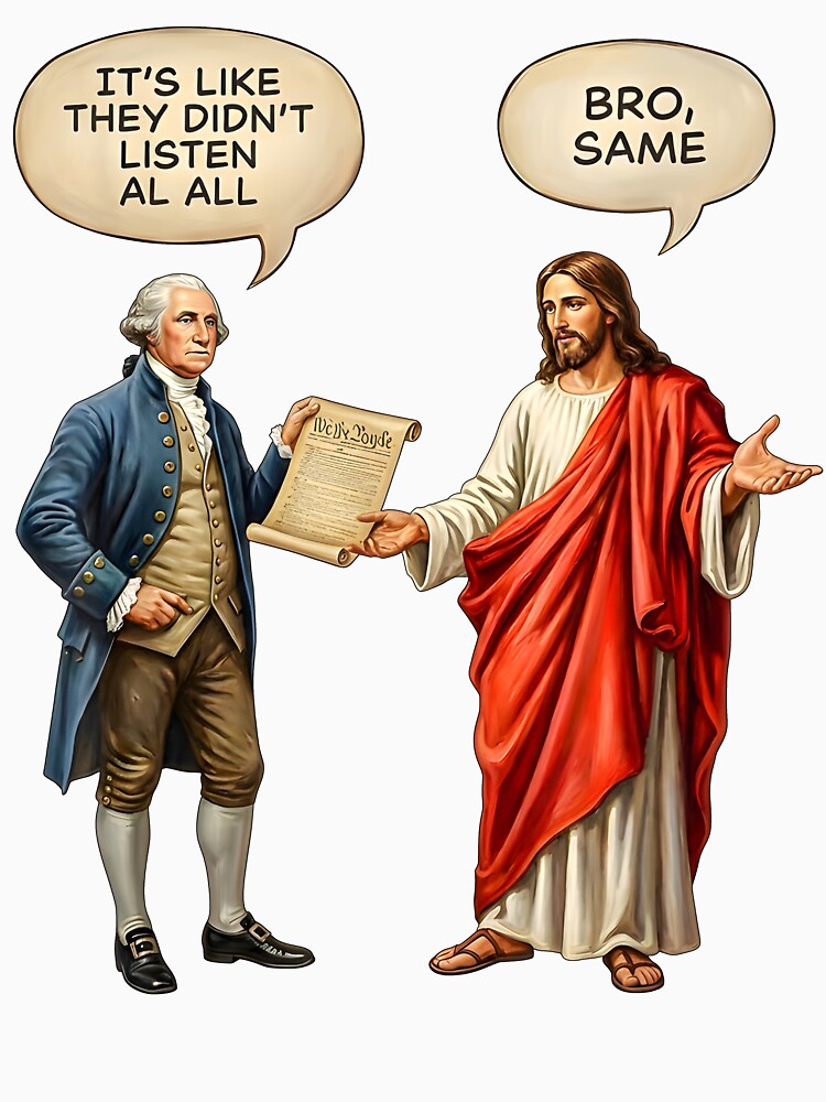 George Washington And Jesus It's Like They Aren't Listening Dude I Know by jakaun