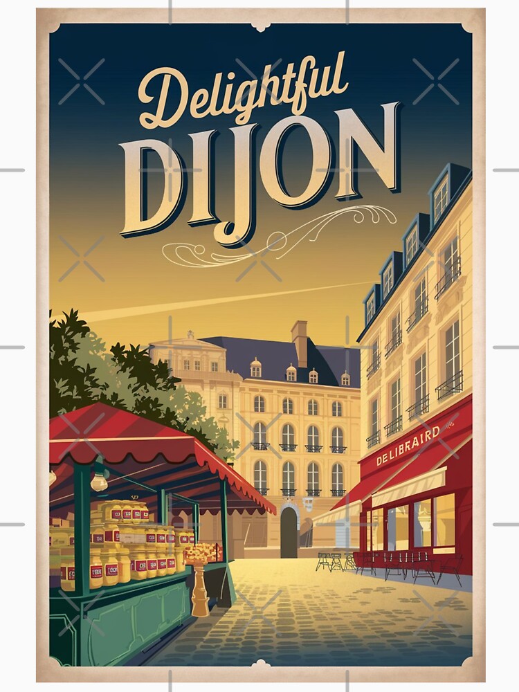 Dijon Vintage Travel Poster by TravelerRat