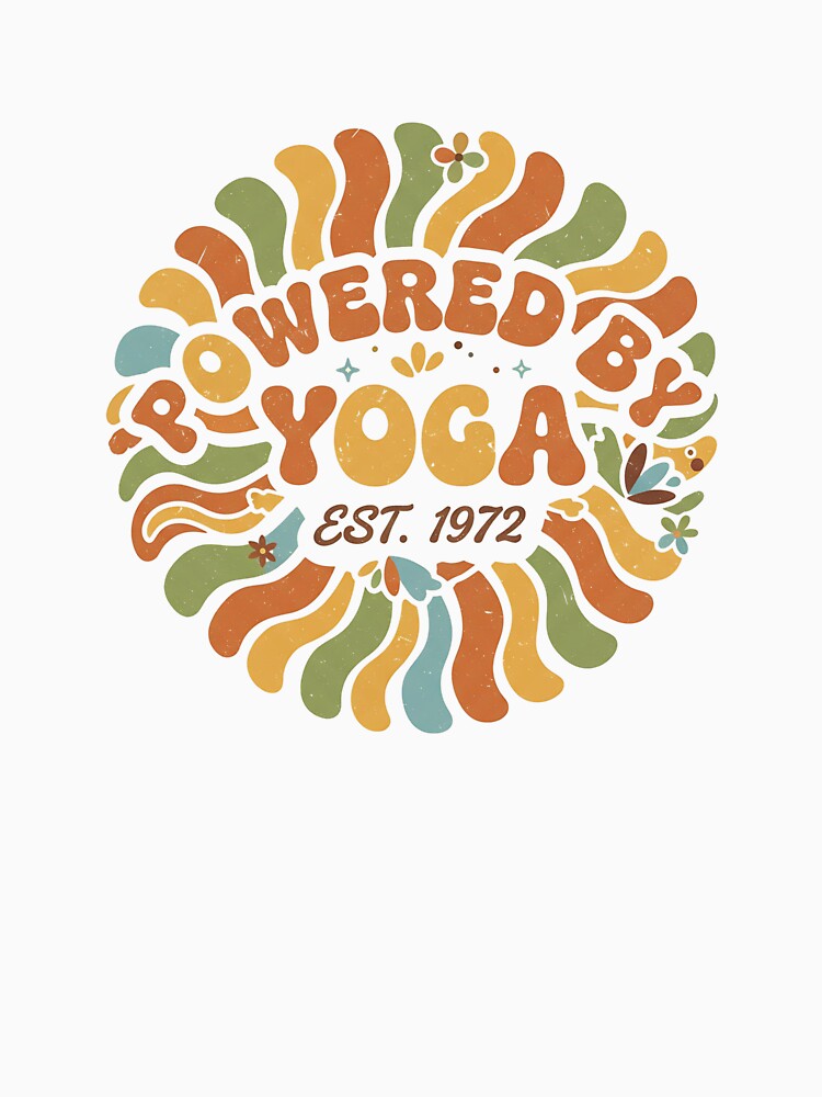 Powered by Yoga T-Shirt – Vintage Yoga Instructor Fitness Tee by Muzgle