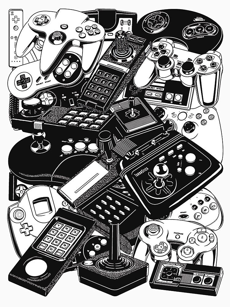 Retro Gaming Controllers by Fairyjam
