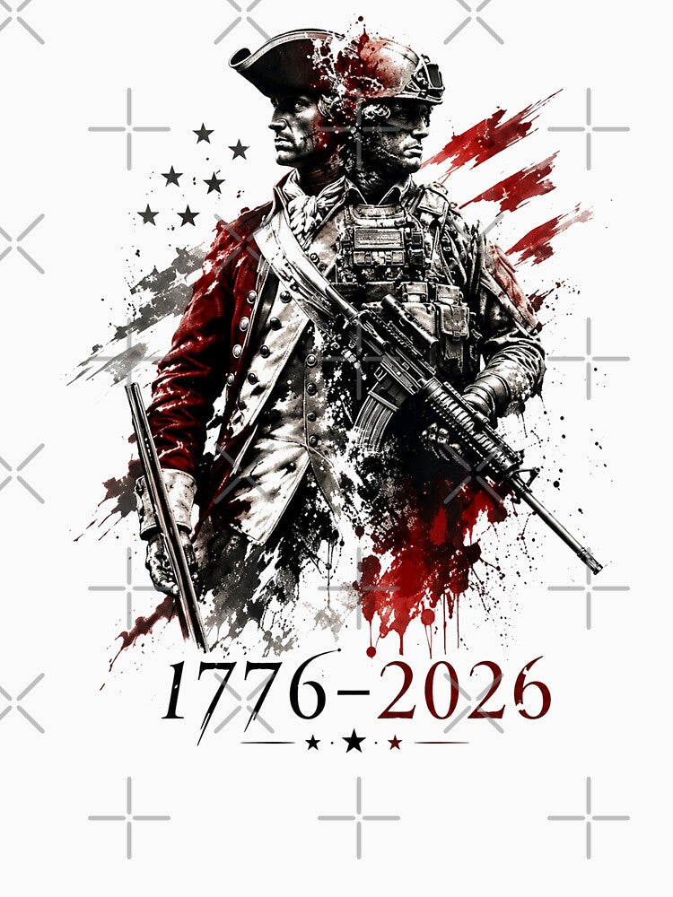 1776-2026 Patriotic Soldier 250th Anniversary 4th July by Starry Night Creative Art