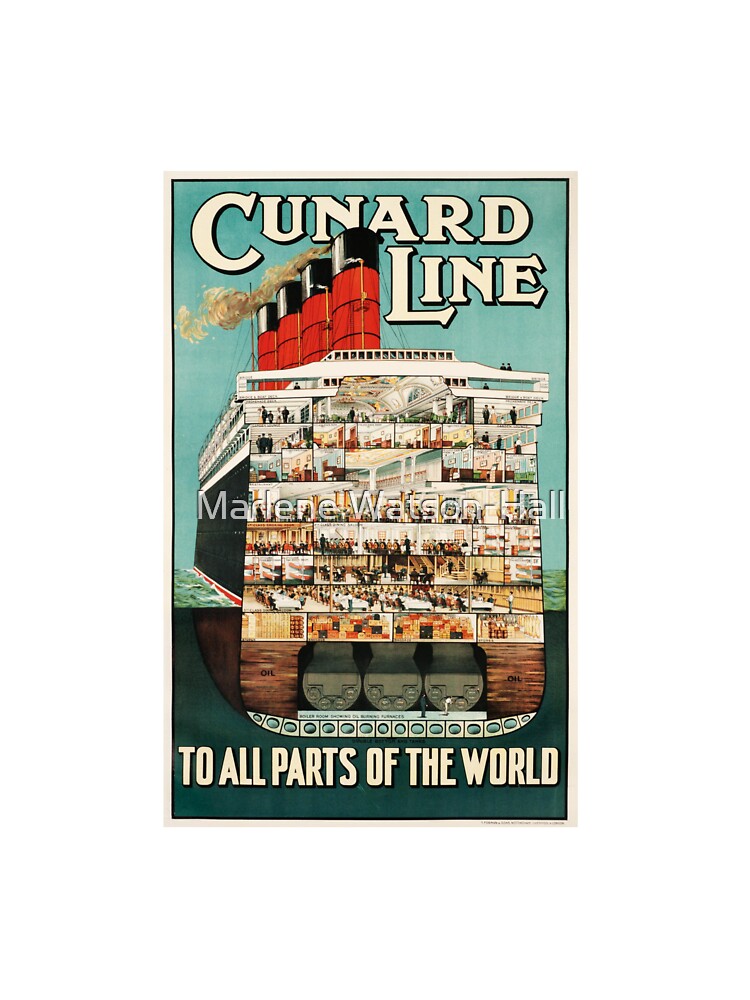 Vintage Cruise Travel Art by Marlene Watson-Hall
